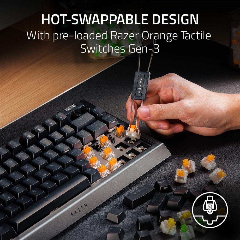 Teclado Gaming Razer Blackwidow V4 Rgb Chroma Compacto Blanco img #2