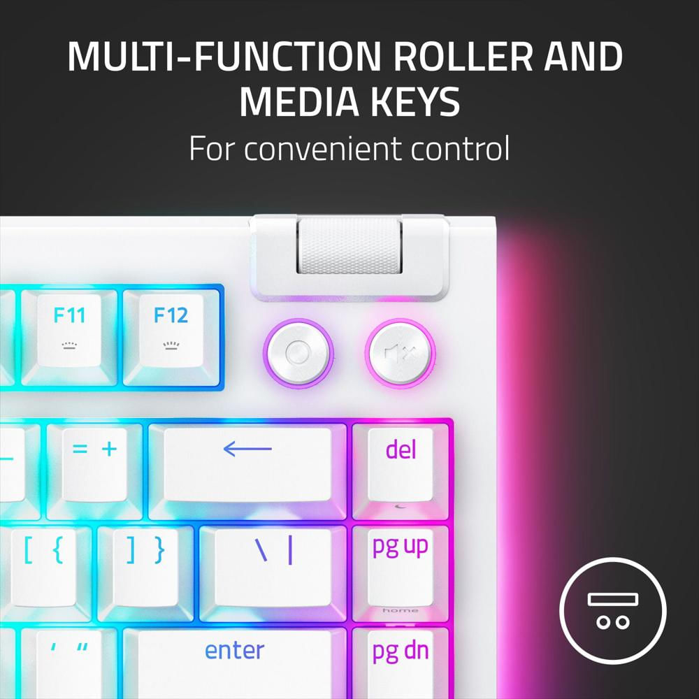 Teclado Gaming Razer Blackwidow V4 Rgb Chroma Compacto Blanco img #3