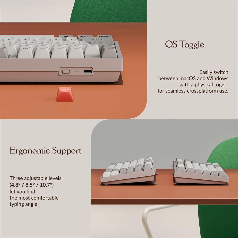 Teclado Mecánico Keychron C1 Pro 8K Tkl Qmk Red img #4