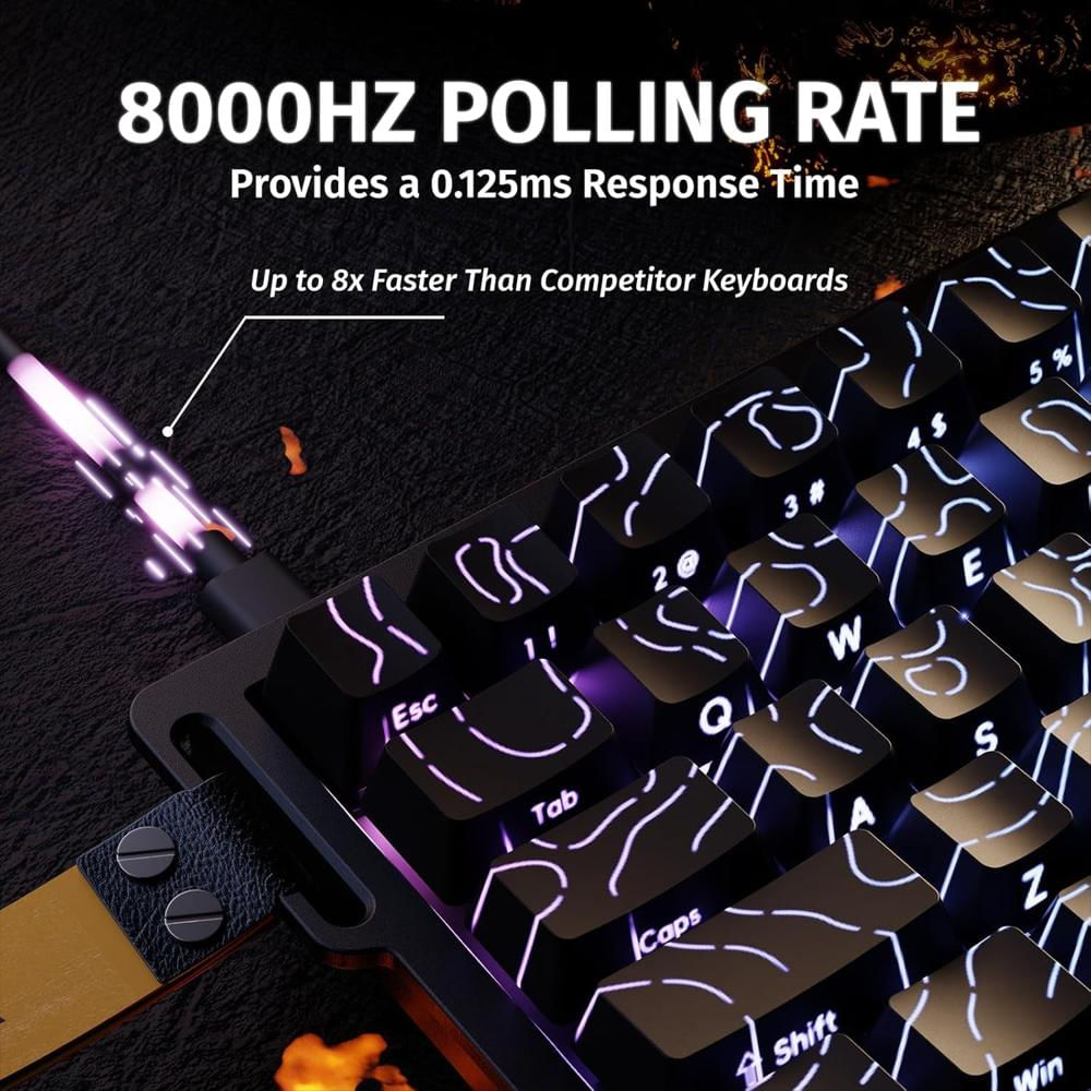 Teclado Magnético Gaming Attack Shark X68 He 60% 8Khz Rapid Trigger img #3