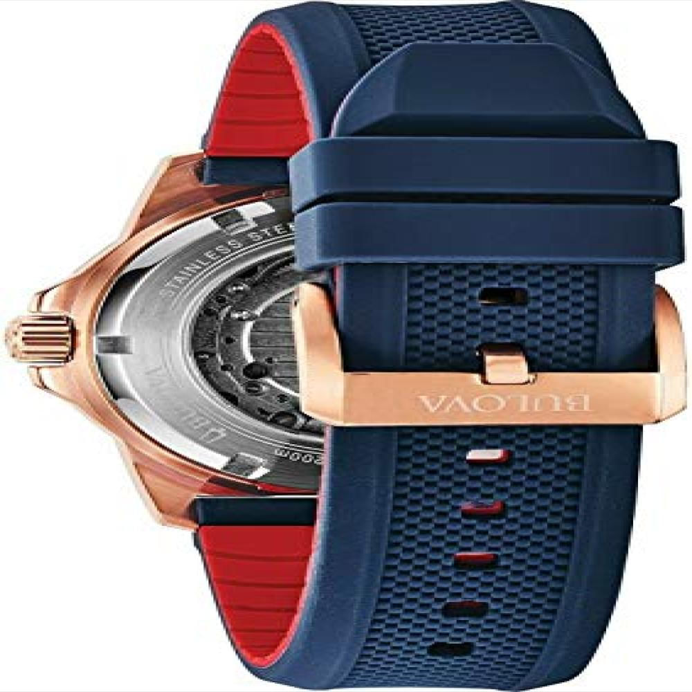 Reloj Bulova 98A227 Para Hombre Automático Con Correa De Silicona img #2