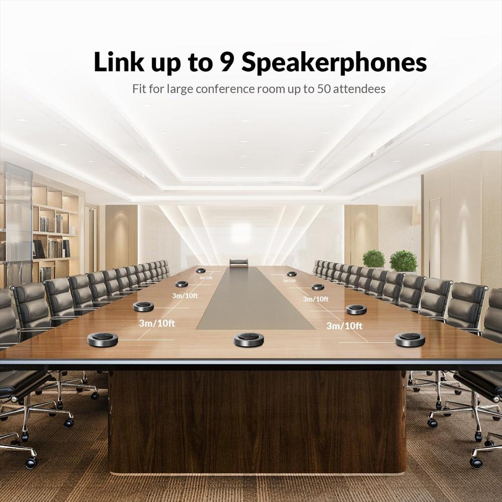 Altavoz Manos Libres Bluetooth Para Conferencias Con Conexión En Cadena img #3
