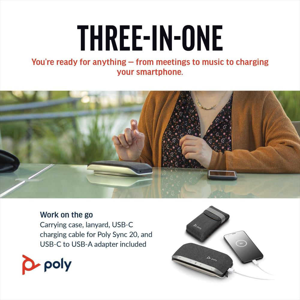Altavoz Manos Libres Poly Sync 20 Usb C Portátil Para Conferencias img #4