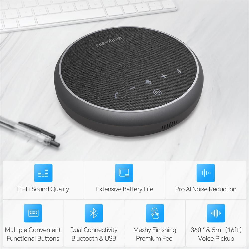 Altavoz Manos Libres N Newline Bluetooth Para Conferencias img #2