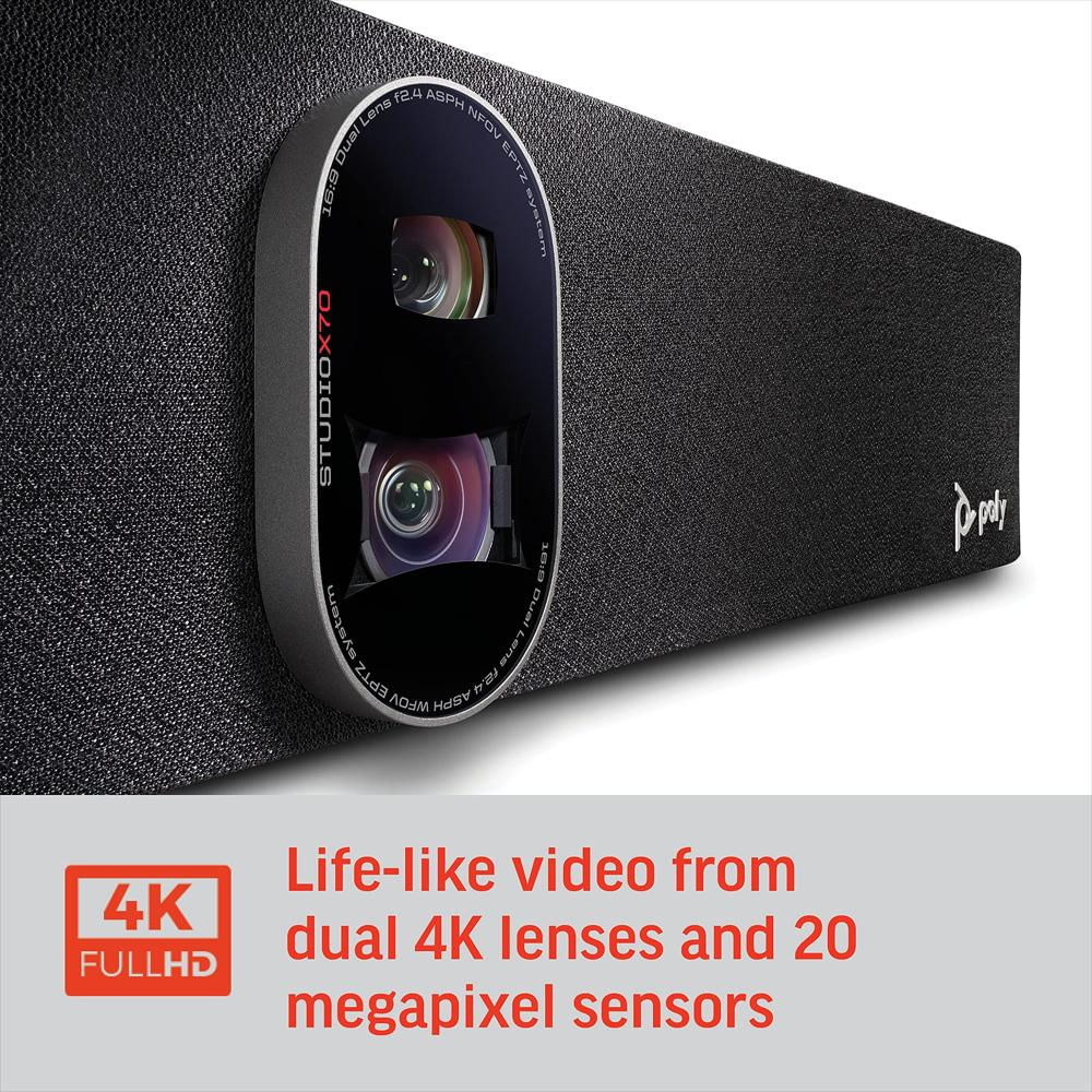 Barra De Video Poly Studio X70 4K Con Controlador Táctil Tc8 img #4
