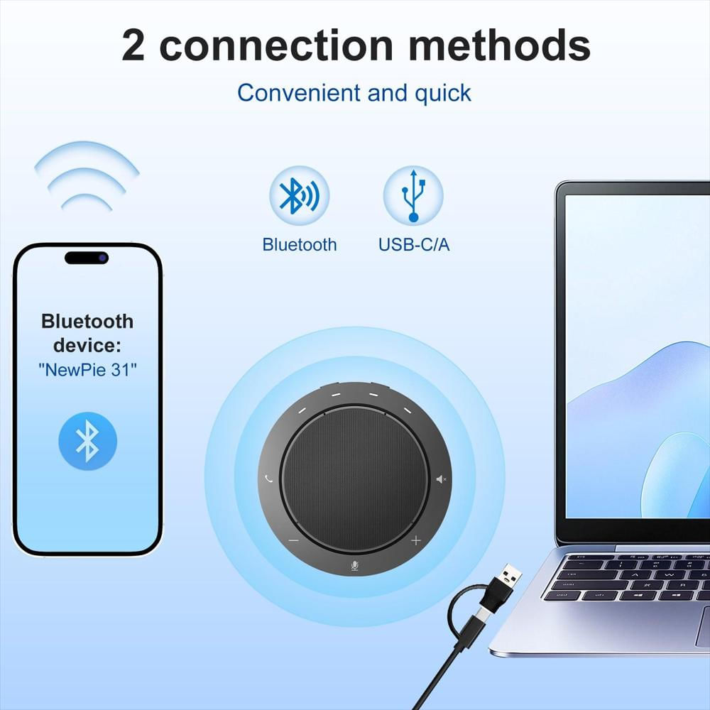 Altavoz Manos Libres Para Conferencias Con Doble Micrófono Ai 360° img #3