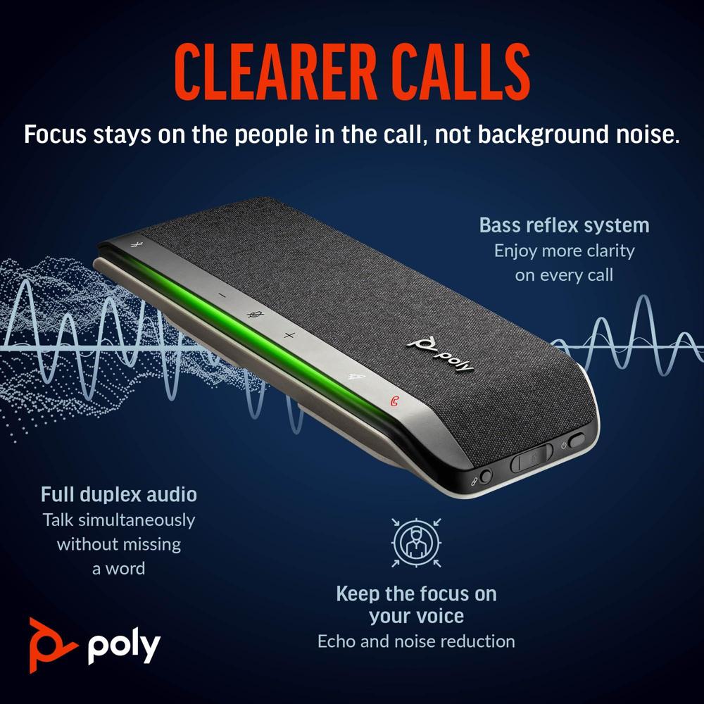 Altavoz Manos Libres Poly Sync 40+ Con Adaptador Bt700 img #3