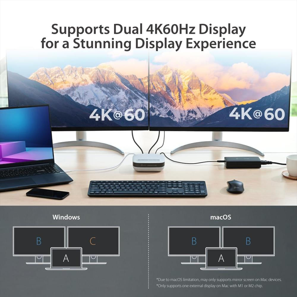 Dock J5create Jcds337 Usb C Dual 4K Con Altavoz Para Conferencias img #4