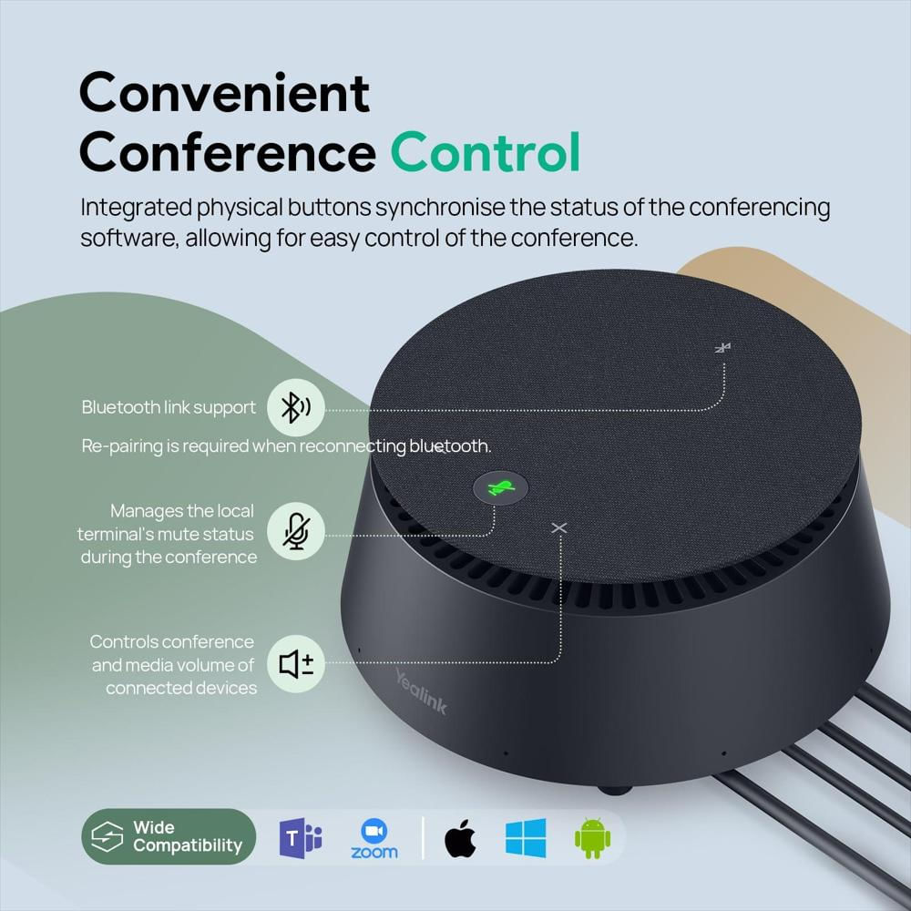 Altavoz Manos Libres Yealink Cp50 Bluetooth Para Conferencias img #4
