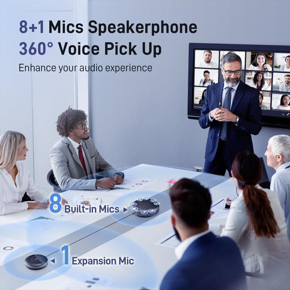 Altavoz Manos Libres Emeet Con 8+1 Micrófonos Ai Para Conferencias img #2