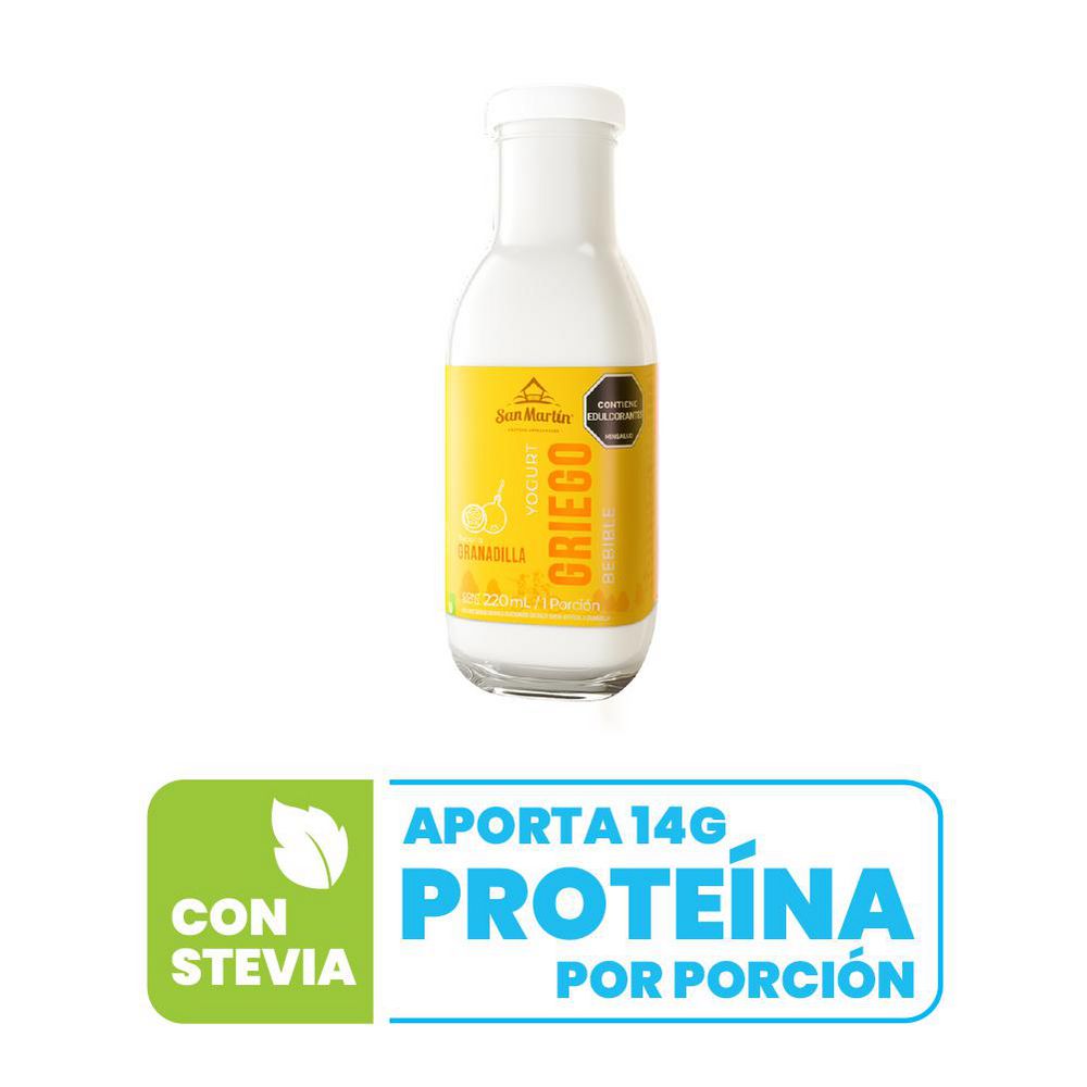 Yogurt griego SAN MARTIN griego bebible granadilla (220  ml) img #1