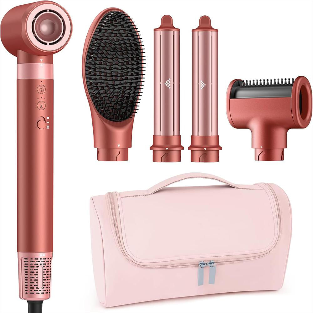 Moldeador De Pelo Mescomb 5 En 1 Secado Rápido Cepillo Profesional Rosa Intenso img #1