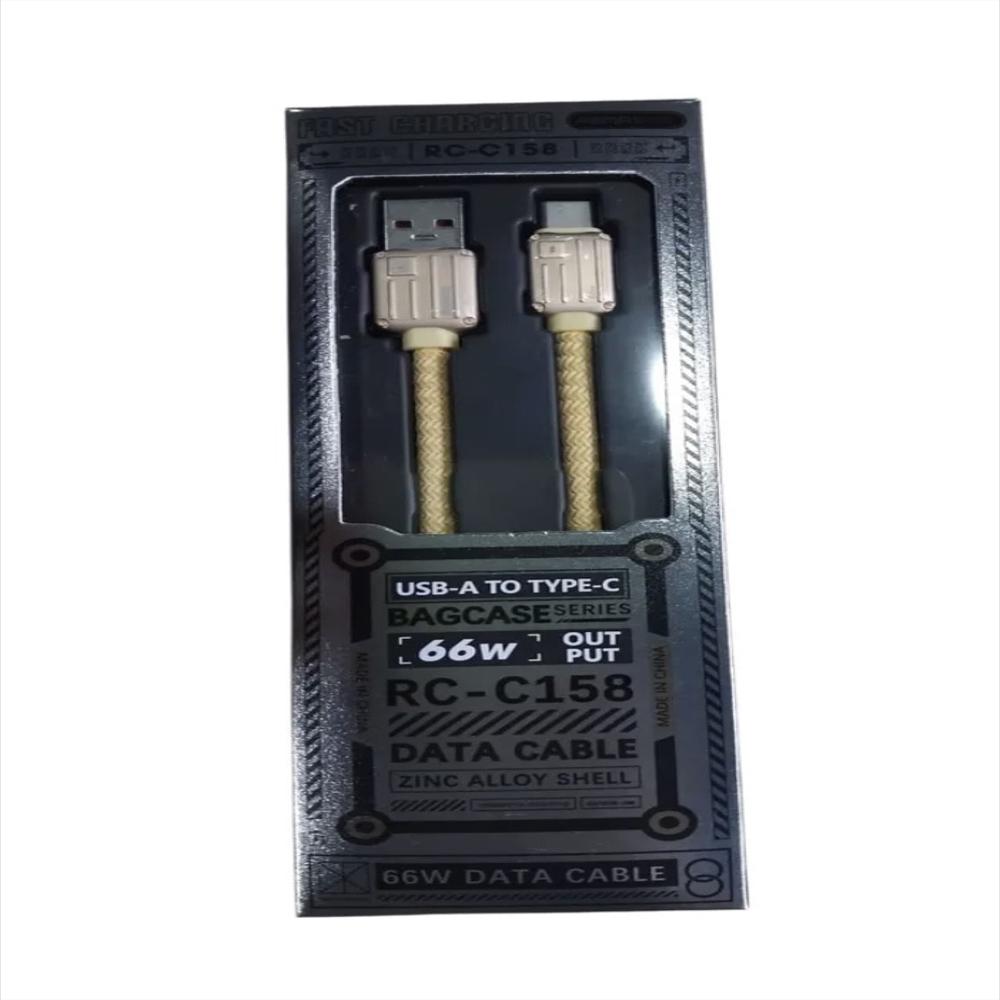 Cable Usb A Tipo C Remax Rc C158 Rápido Y Resistente Dorado img #3