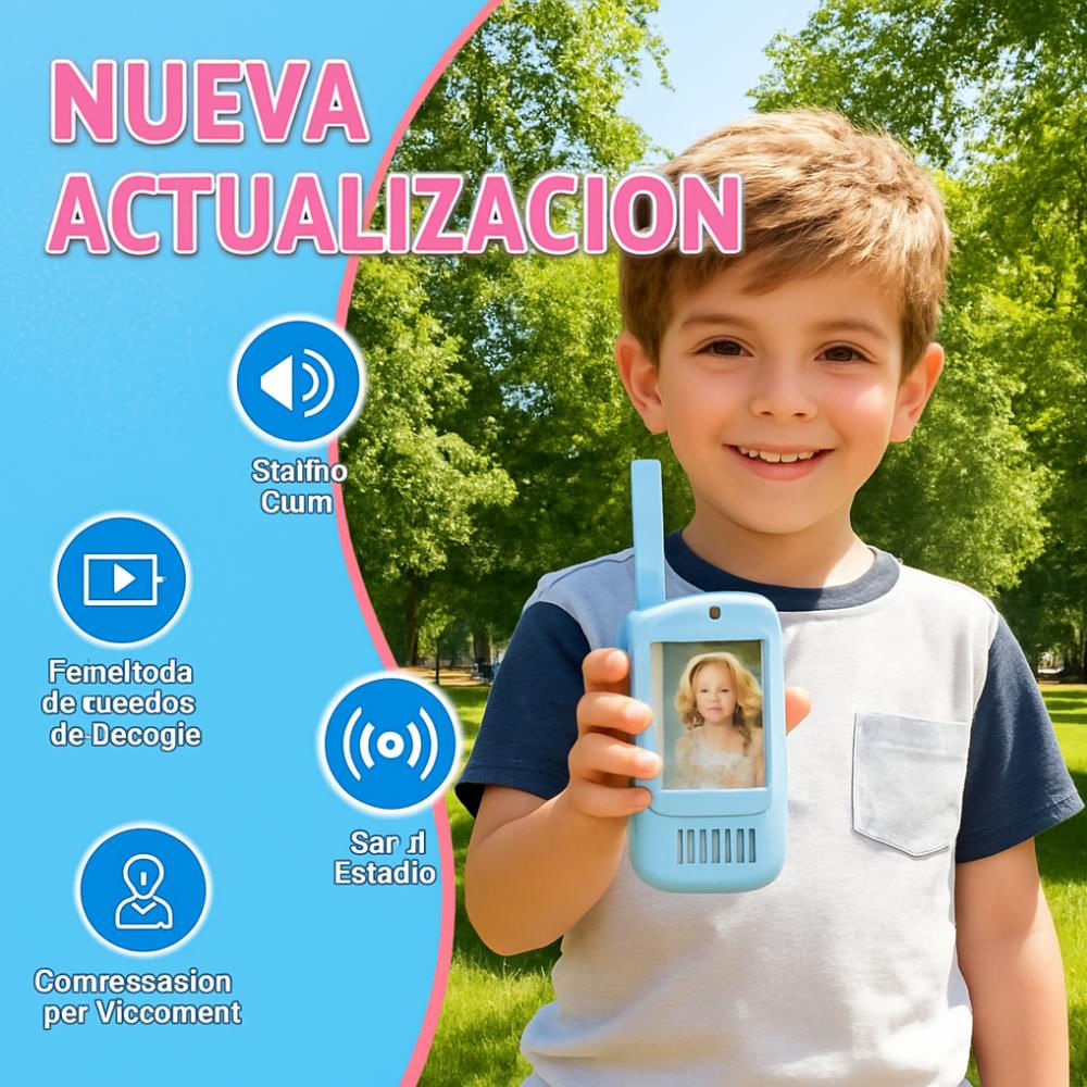 Walkie Talkie Niños Video Llamada Recargable Tipo C Pantalla img #4
