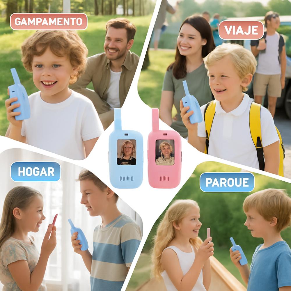Walkie Talkie Niños Video Llamada Recargable Tipo C Pantalla img #5