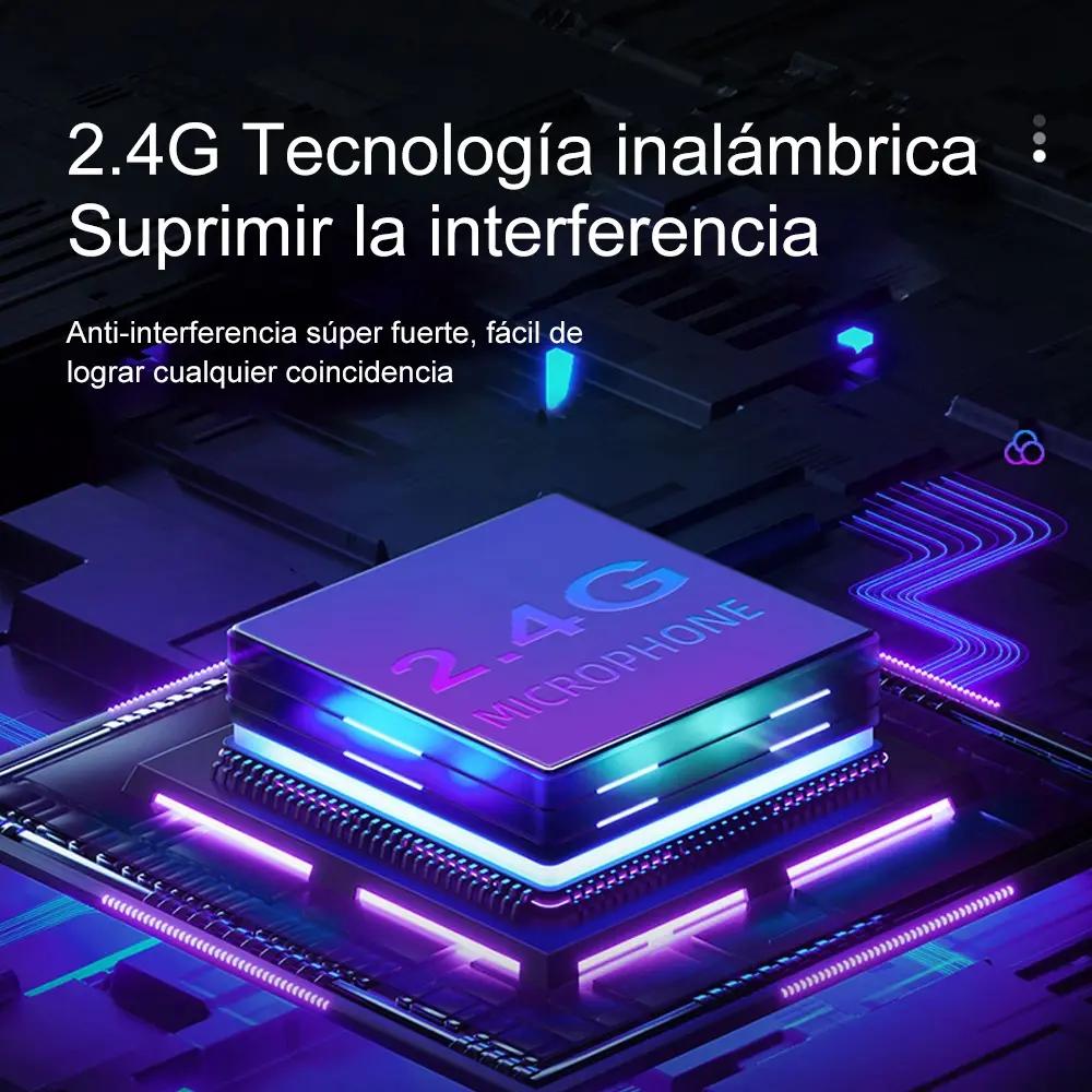 Micrófono Inalámbrico Doble Karaoke Dinámico Profesional Rgb img #4