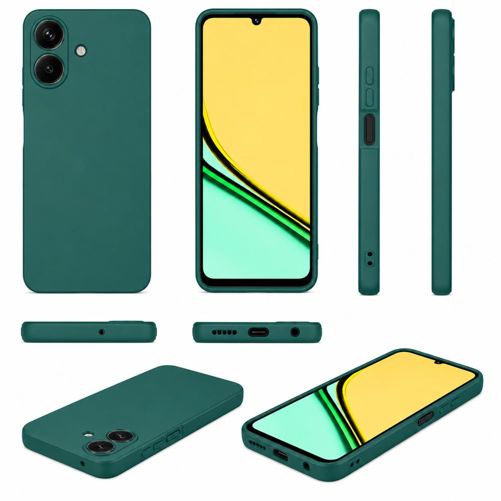 Funda Premium Silicona Líquida Realme Note 60 Antigolpes Verde Oscuro img #3
