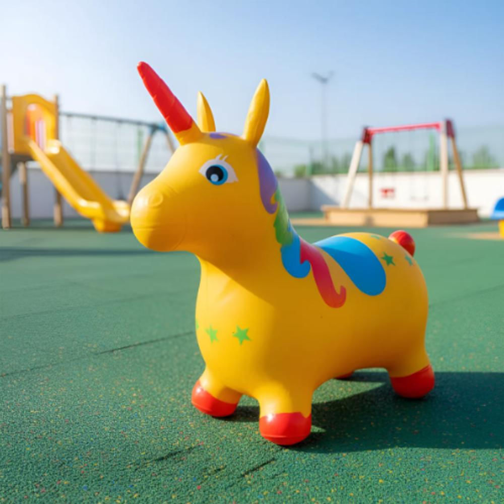 Unicornio Saltarín Inflable Infantil Amarillo Ref 332 img #2
