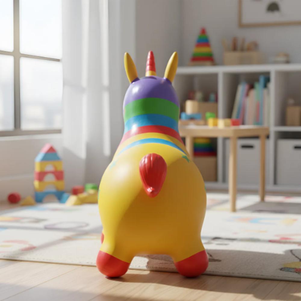 Unicornio Saltarín Inflable Infantil Amarillo Ref 332 img #3