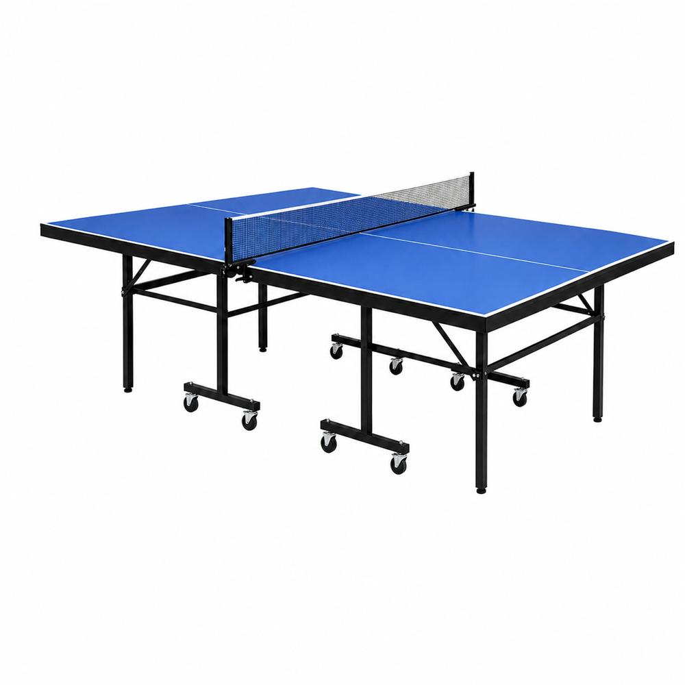 Mesa De Ping Pong Profesional 12Mm Color Azulclaro Con Rueda img #1