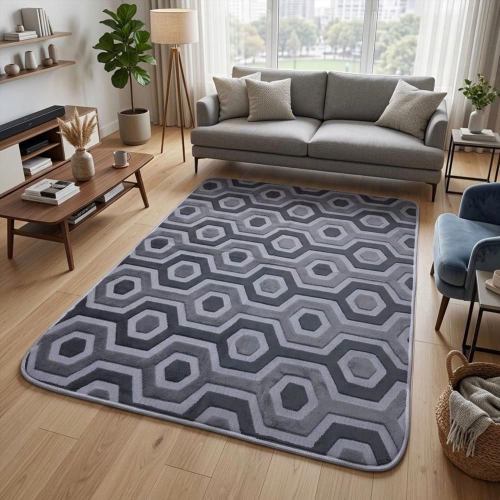 Tapete Alfombra Moderna Gris Turca 150 X 200 Cm img #2