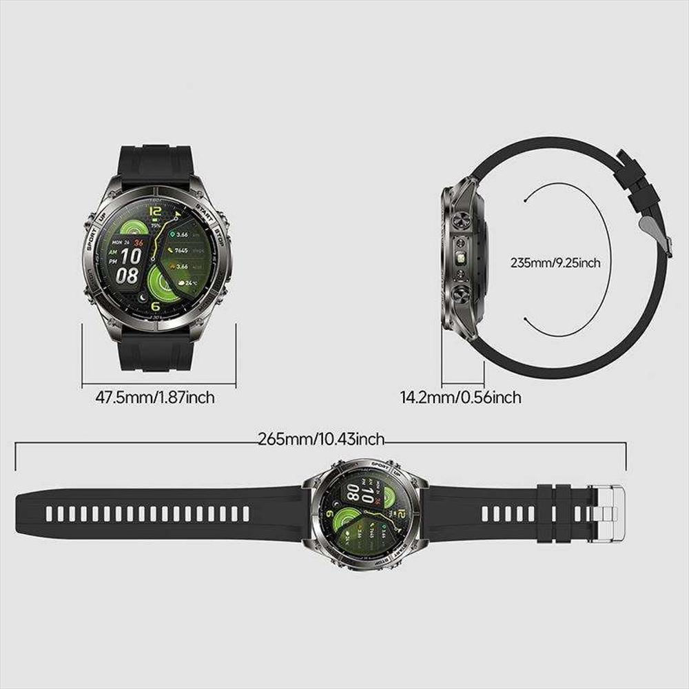 Reloj Inteligente Km101 Gps 5Atm 2Gb Amoled 1.43 Linterna img #4