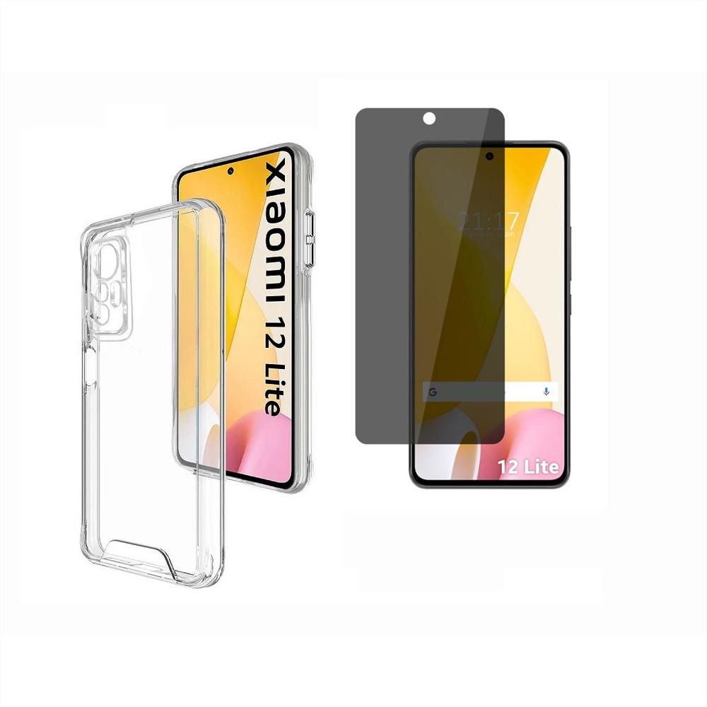 Funda Rígida Transparente Antichoque + Hidrogel Antiespia Para Xiaomi 12 Lite img #1