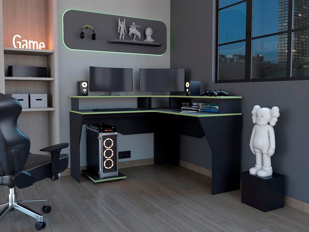 Escritorio Gamer Guma 88 X 128  Wengue Verde RTA ELW 9614 img #2
