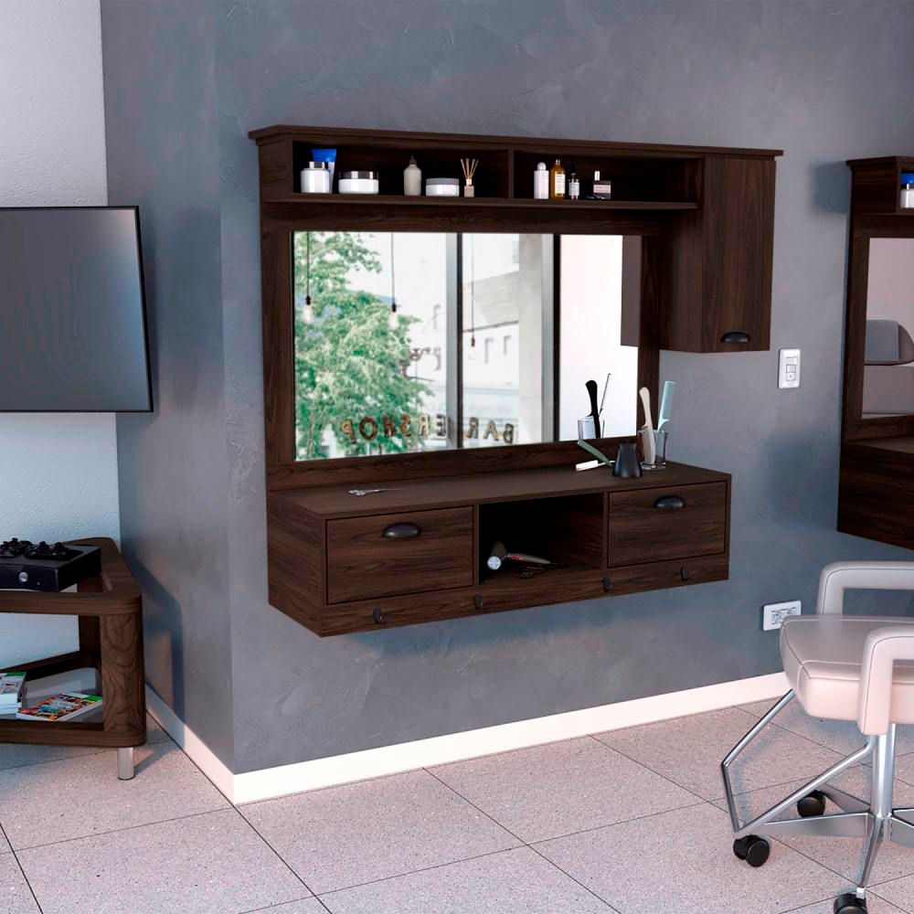 Tocador o Mueble Barberia Waltz  Nogal RTA OLN 10522 img #1