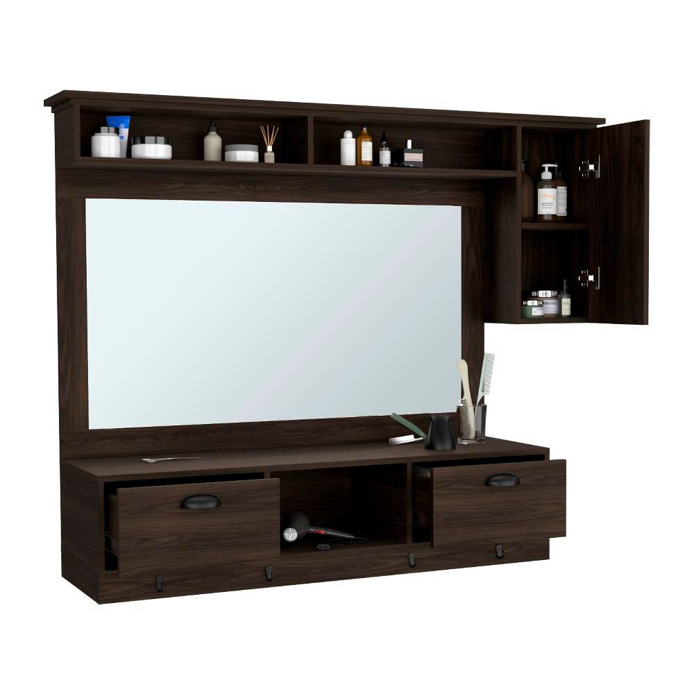 Tocador o Mueble Barberia Waltz  Nogal RTA OLN 10522 img #2