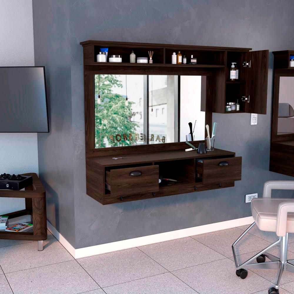 Tocador o Mueble Barberia Waltz  Nogal RTA OLN 10522 img #3