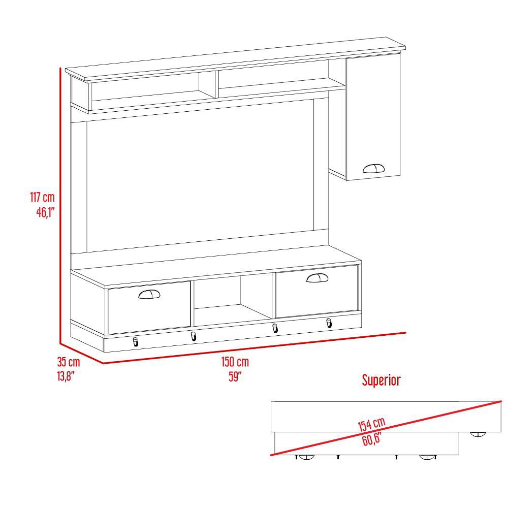 Tocador o Mueble Barberia Waltz  Nogal RTA OLN 10522 img #7