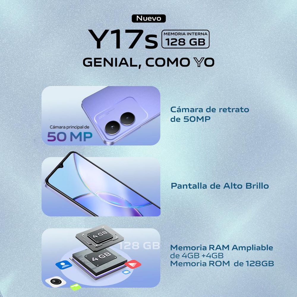 Celular VIVO Y17s 128 GB 4 GB RAM Verde img #2