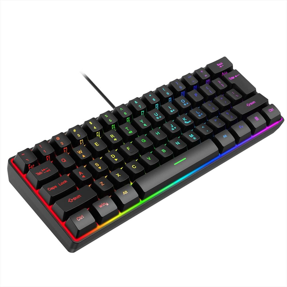 Teclado Mecánico Compacto 60% Usb 61 Teclas Retroiluminado img #3