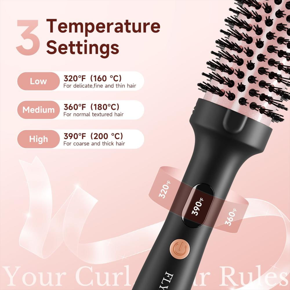 Cepillo Térmico Flyzemaa Iónico De 1.5 Pulgadas Doble Voltaje Negro img #3