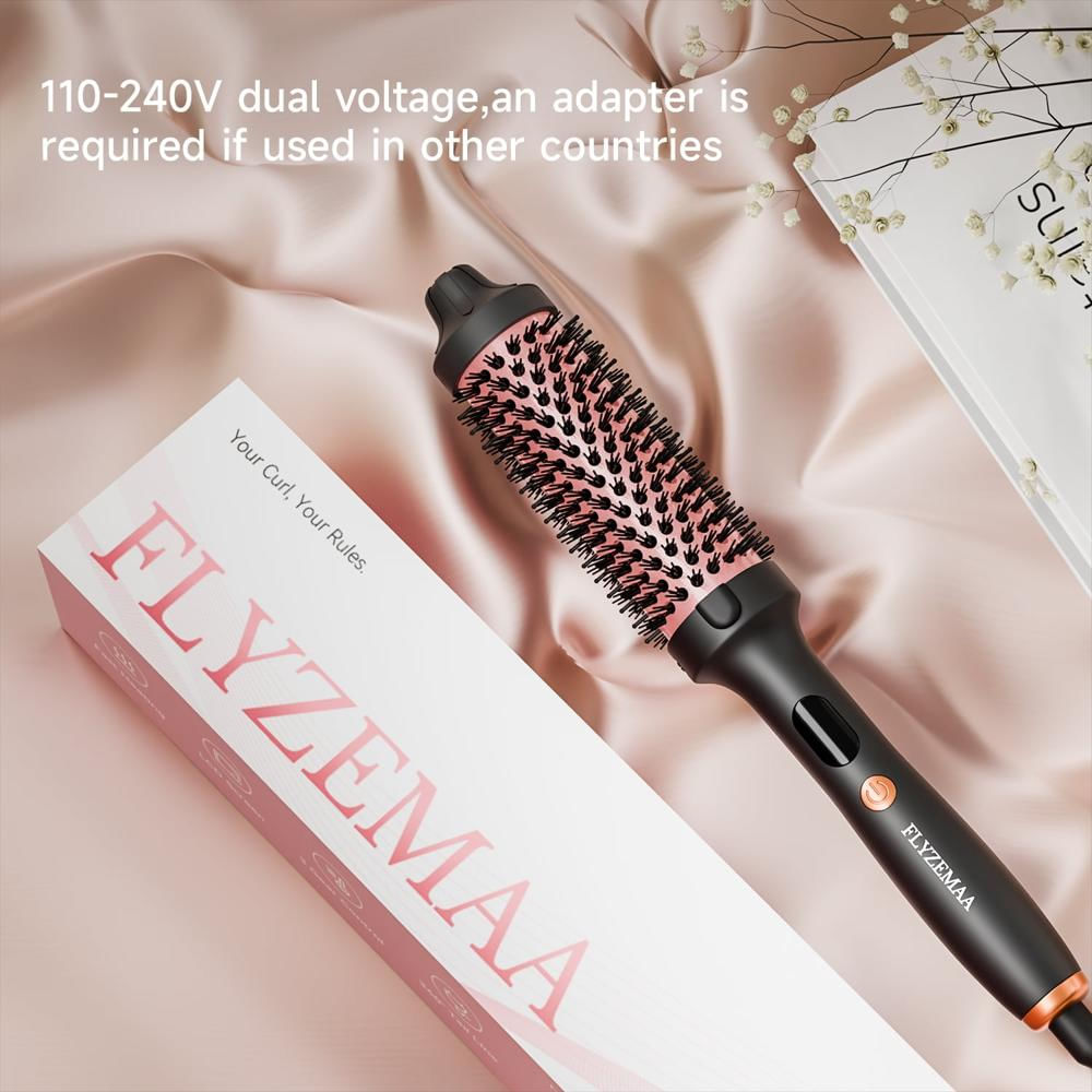 Cepillo Térmico Flyzemaa Iónico De 1.5 Pulgadas Doble Voltaje Negro img #5