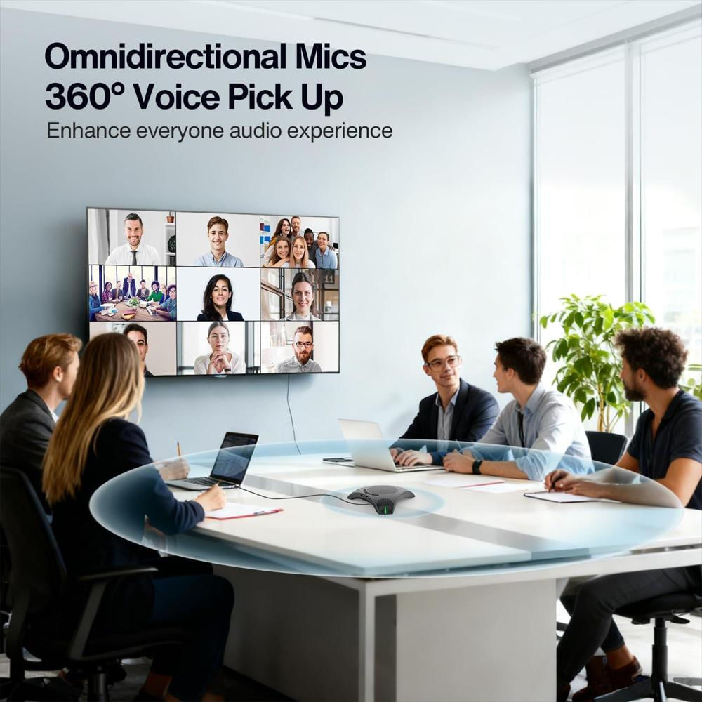 Altavoz Manos Libres Usb Para Conferencias Con Micrófono 360° img #2