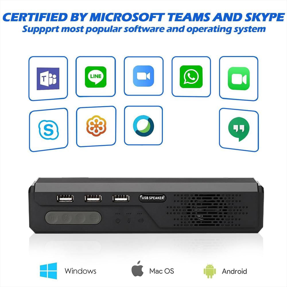 Altavoz Usb 3 En 1 Para Computadora Con Micrófono 360° img #4