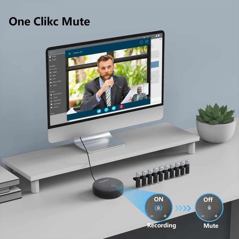 Altavoz Manos Libres Usb Con 10 Micrófonos Ai Para Conferencias img #5