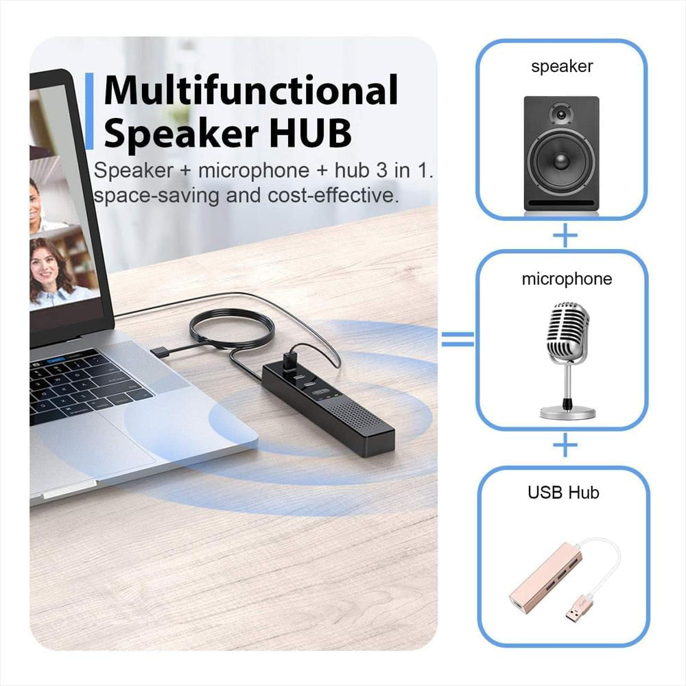 Altavoz Manos Libres Usb C Para Conferencias Con Micrófono 360° img #2