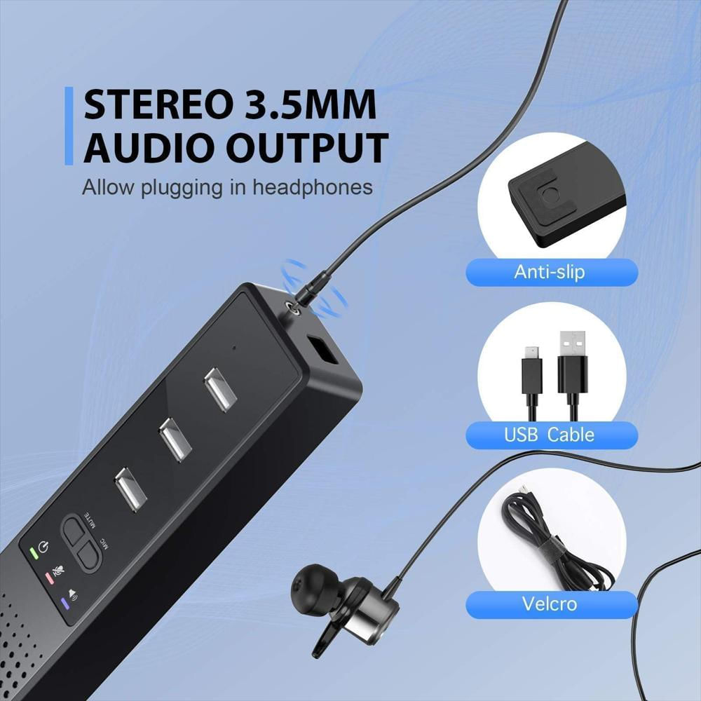 Altavoz Manos Libres Usb C Para Conferencias Con Micrófono 360° img #5