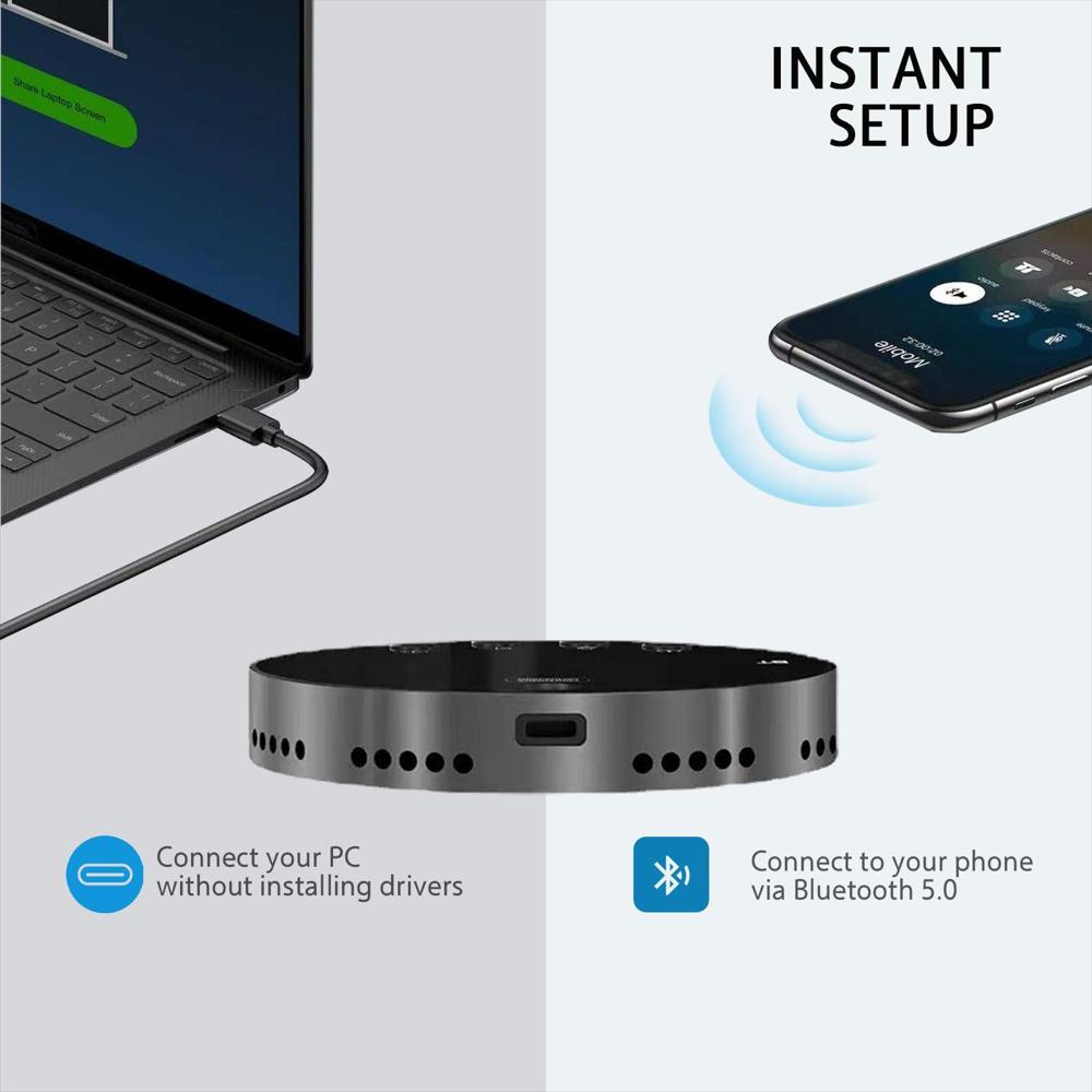 Altavoz Manos Libres Bluetooth Usb C Para Conferencias img #5