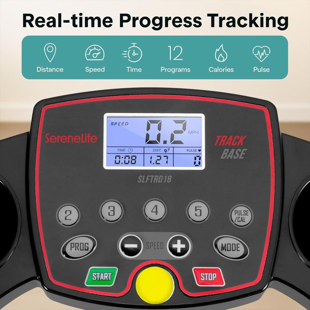 Caminadora Serenelife Plegable Compacta Pantalla Lcd Bluetooth Ajuste Manual img #3