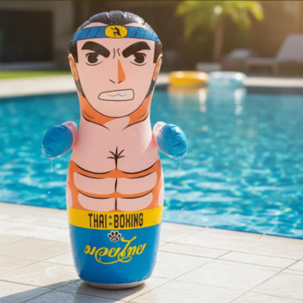 Muñeco Inflable Tipo Boxeo Infantil Rebotable Azul img #4