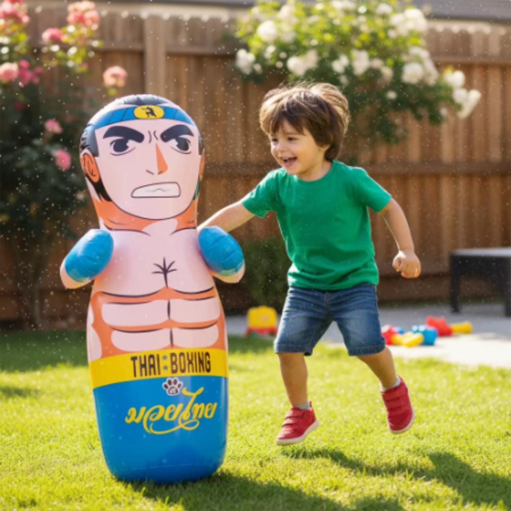 Muñeco Inflable Tipo Boxeo Infantil Rebotable Azul img #5