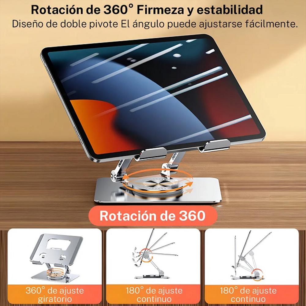 Soporte Metálico 360° Para Notebook Y Tablet img #3