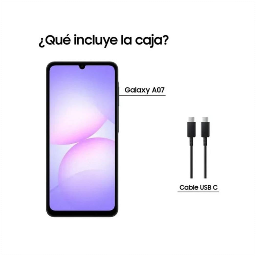 Celular Samsung Galaxy A07 128Gb Negro + Reloj Smartwatch Obsequio img #3
