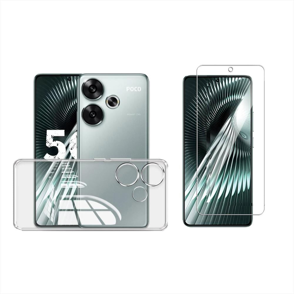 Funda Rígida Transparente Antichoque + Hidrogel Hd Para Xiaomi Poco F6 img #1