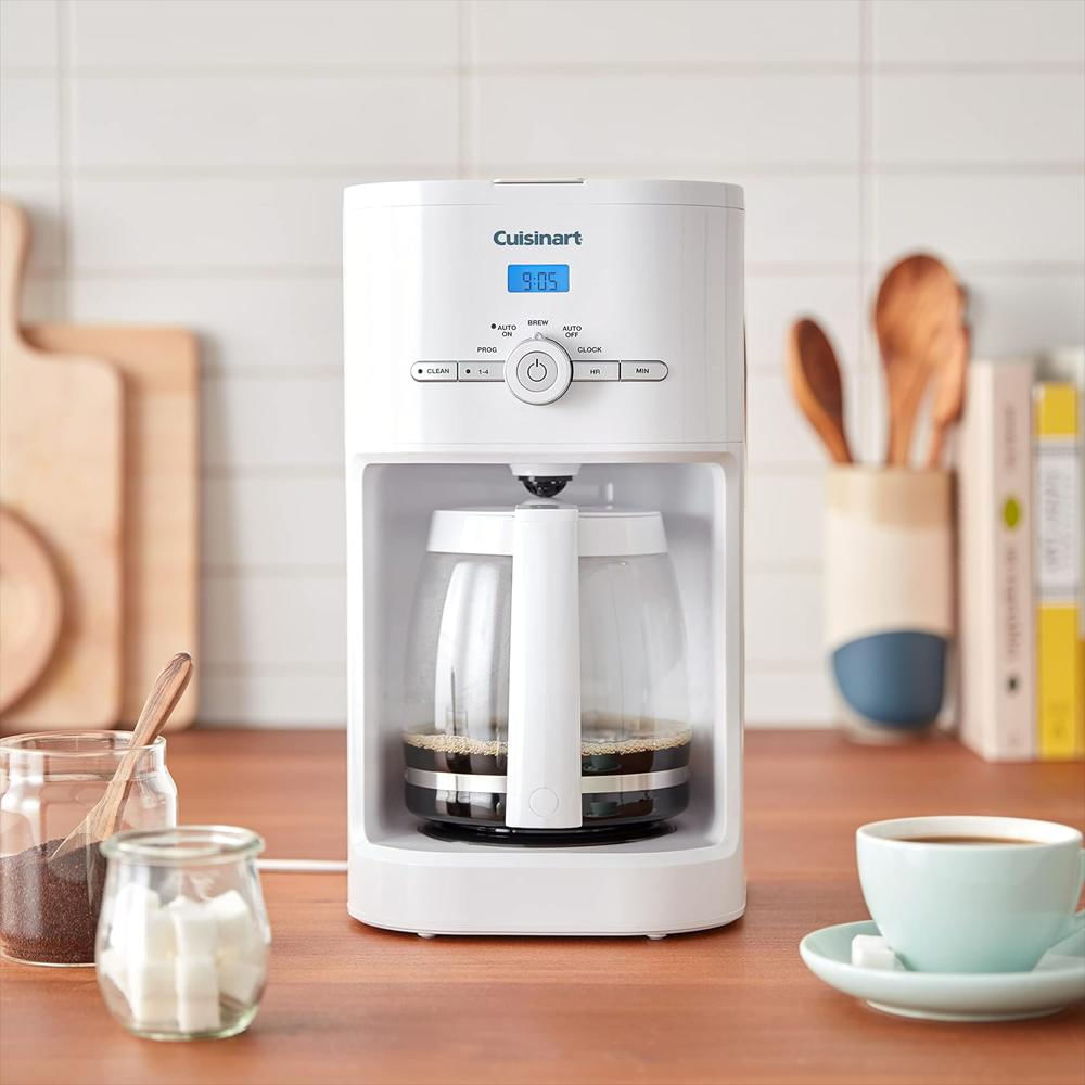 Cafetera Programable Cuisinart 12 Tazas Color Blanco Jarra Antigoteo Asa Ergonómica img #5