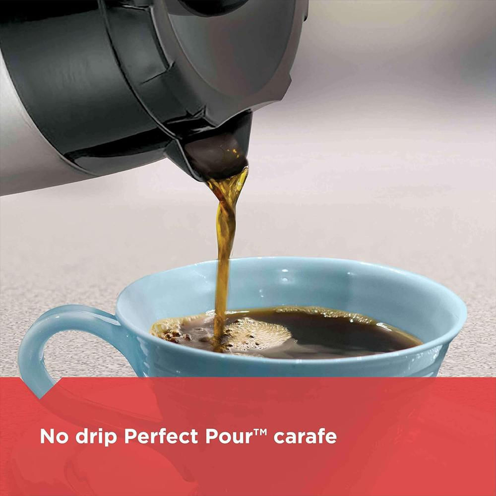 Cafetera Blackdecker Programable Térmica 12 Tazas Acero Inoxidable Negra Y Plateada img #5
